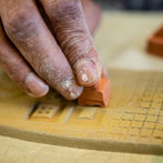 Krishna Alegeswaran at work in his studio in 2019